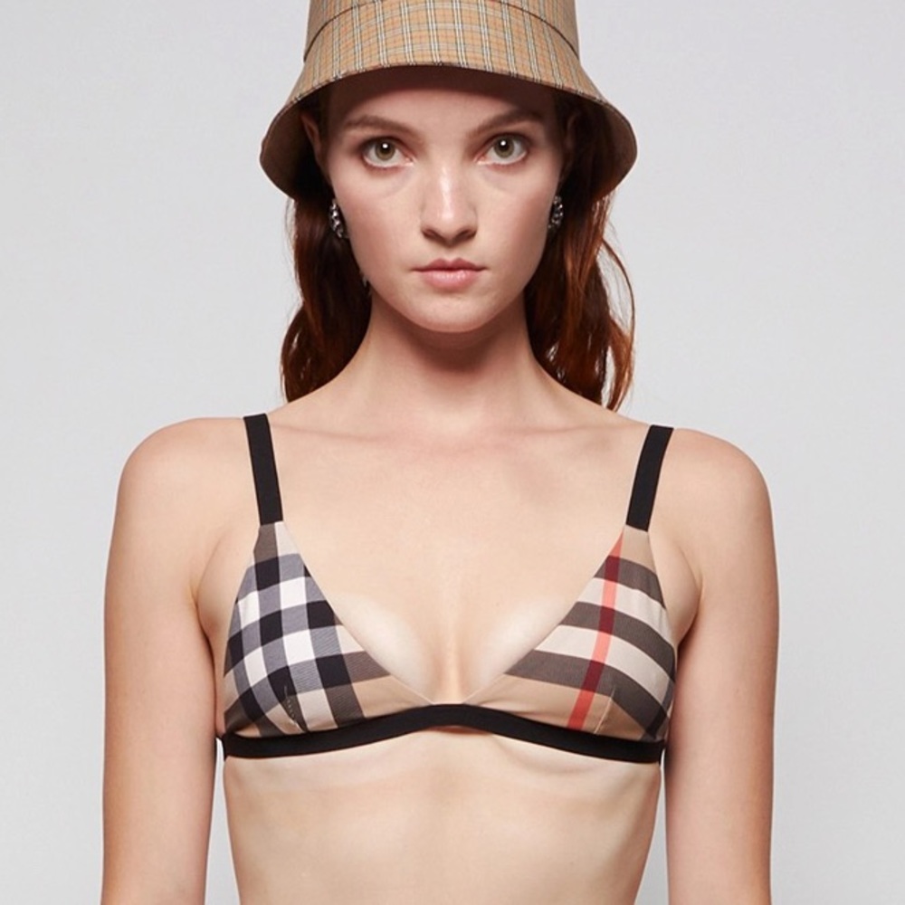 Burberry Check Triangle Bikini Top - Picture 2 of 10